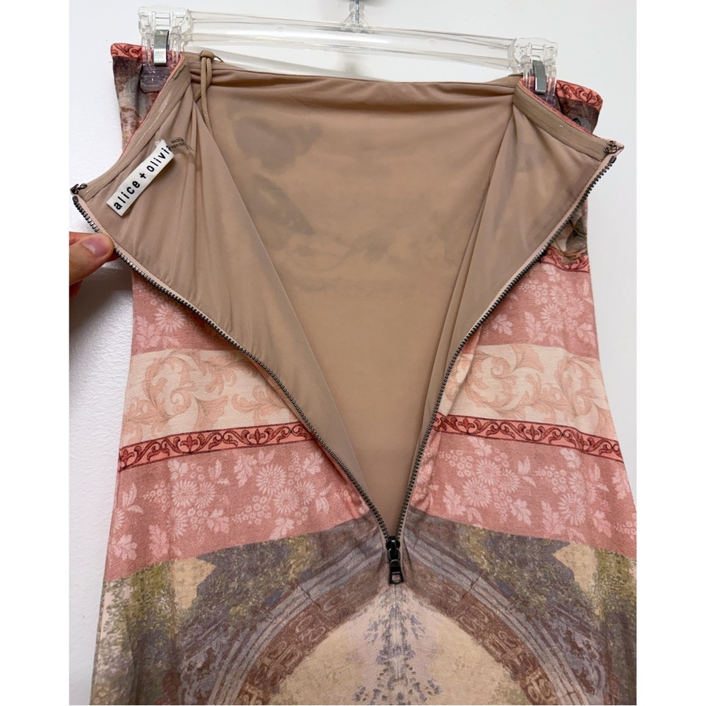 Alice + Olivia Versailles Delora Strapless Maxi Dress Pink Butterfly 2 - Picture 15 of 16